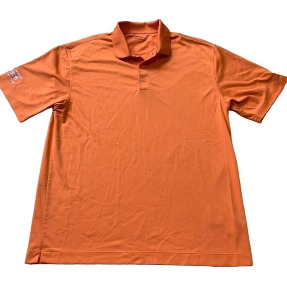 Nike Other - Nike Golf Polo Shirt Mens Size Large Orange FitDry Charity Logo On Sleeve Casual